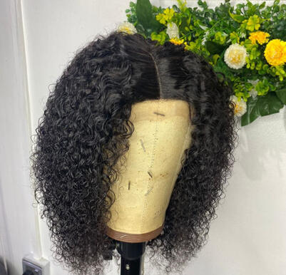 10inches single drawn pixie curl wig. Natural color. 41k