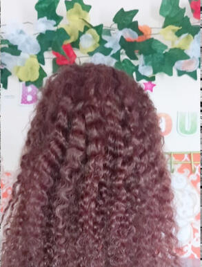 12inches single drawn kinky wig. 46k