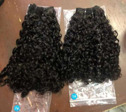 14inches double drawn pixie curl and a 12inches closure. Natural color. 80k