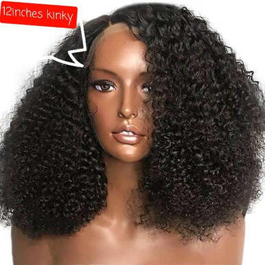 12inches kinky wig. Natural color. 47k